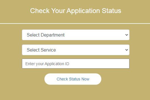 sevasindhu application status